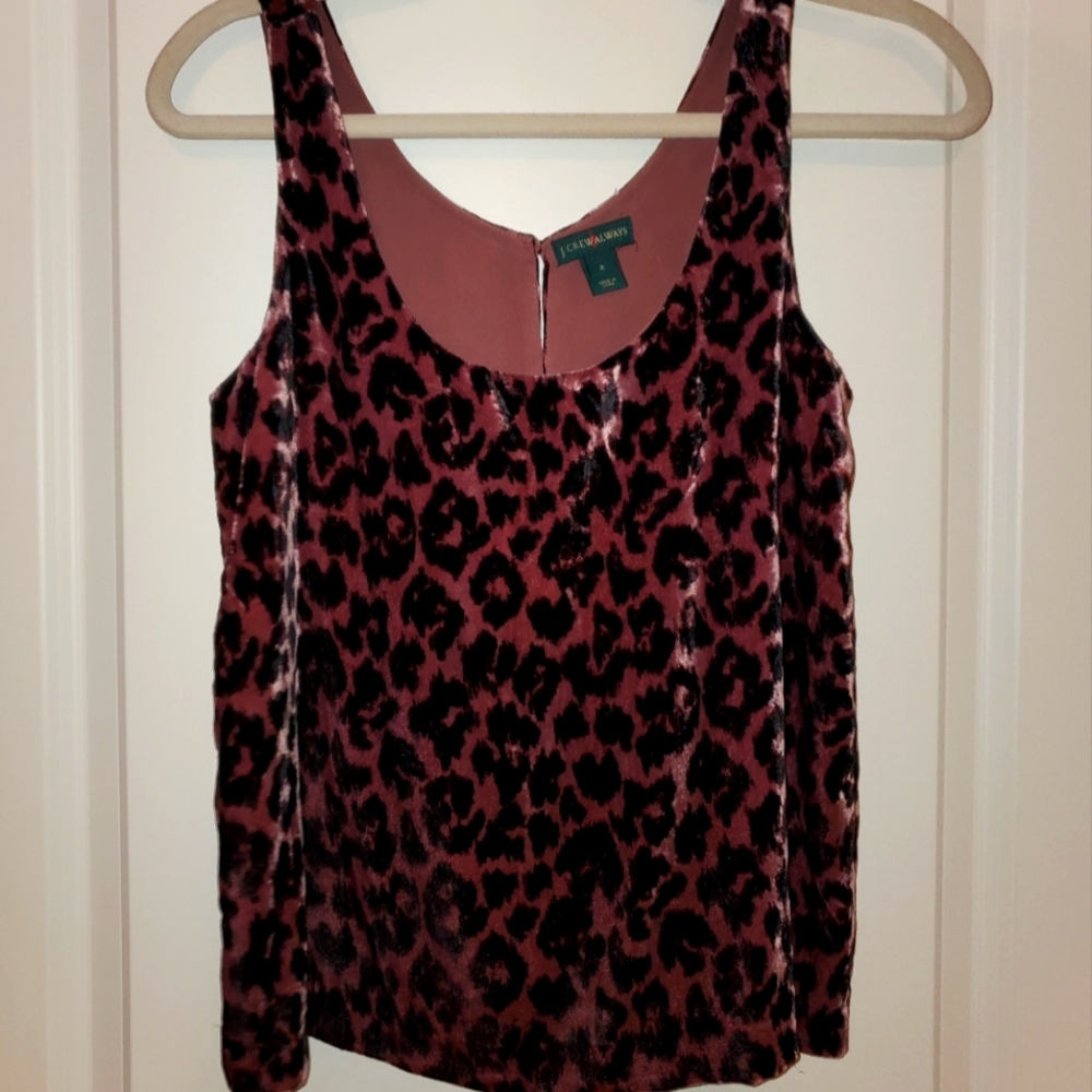 J.Crew Always, 2, Mauve Cheetah print tank blouse